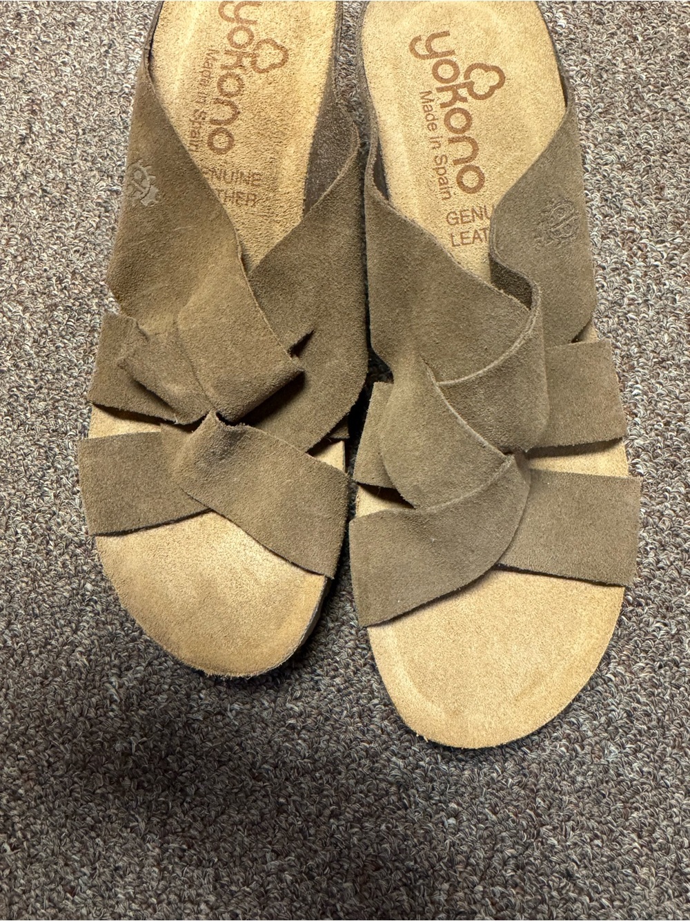 Yokono Genuine Leather Suede Slide Sandals – Made in Spain – Size 8 NWOT - Picture 4 of 5